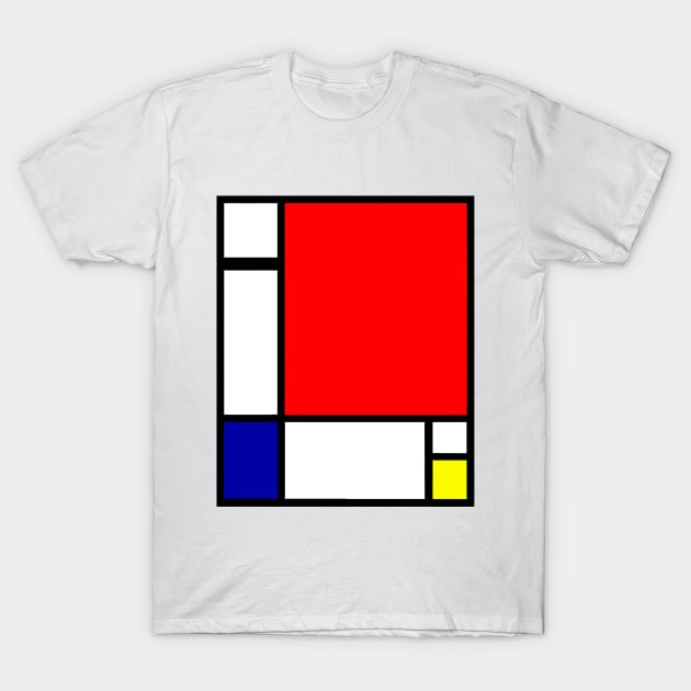 Mondrian Golden Ratio Minimalism T-Shirt by Closeddoor